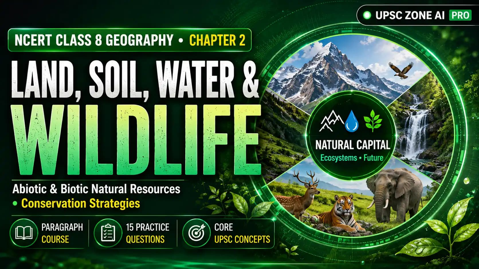 Land, Soil, Water, Natural Vegetation and Wildlife Resources