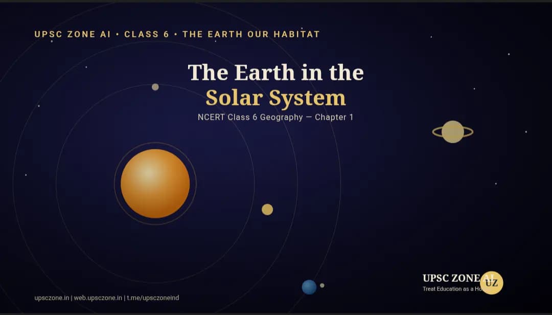 The Earth in the Solar System