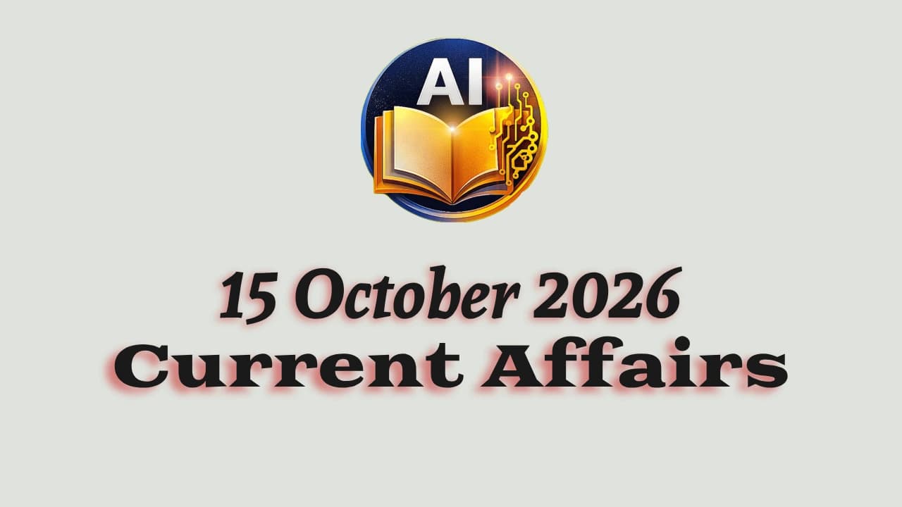 Summary of 15 October Current Affairs.